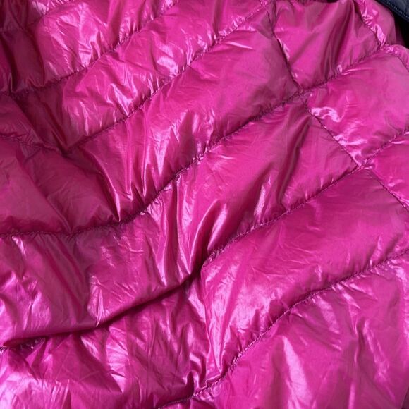 Zara TRF Warm Wear Ultralight Down Full Zip Deep Blue Hoodie Womens Size Medium - Picture 10 of 12